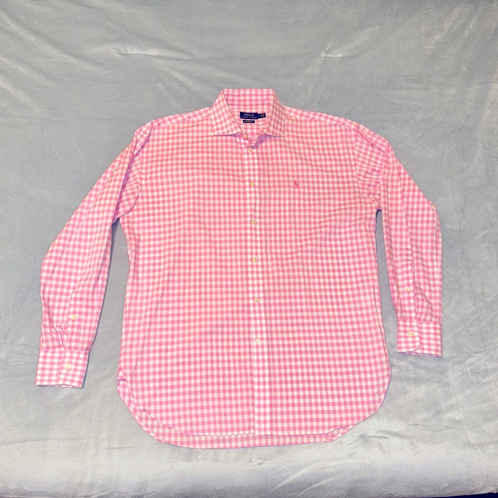 NWOT Women's Polo Ralph Lauren BoyfriendFit Button Down Shirt Pink Gingham Size6